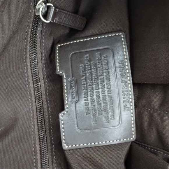 Coach Messenger Bag F70556 Brown Pebbled Leather satchel book bag - Picture 5 of 12